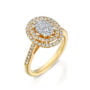 טבעת יהלומים, זהב 14K משובצת 0.55 קראט יהלומים, דגם RD3925
