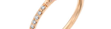 טבעת יהלומים, זהב ורוד 14K משובצת 0.08 קראט יהלומים ואבן מורגנייט סינטטי, דגם RDD2160MOR
