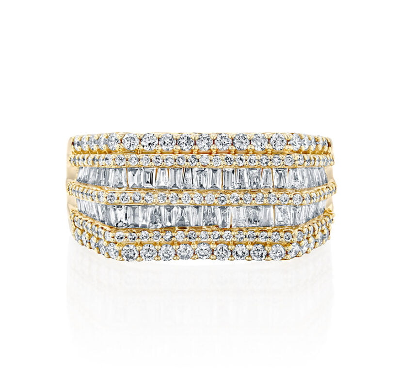 טבעת חותם יהלומים לגבר, זהב 14K, משובצים 1.50 קראט יהלומים, דגם RDMRN0089