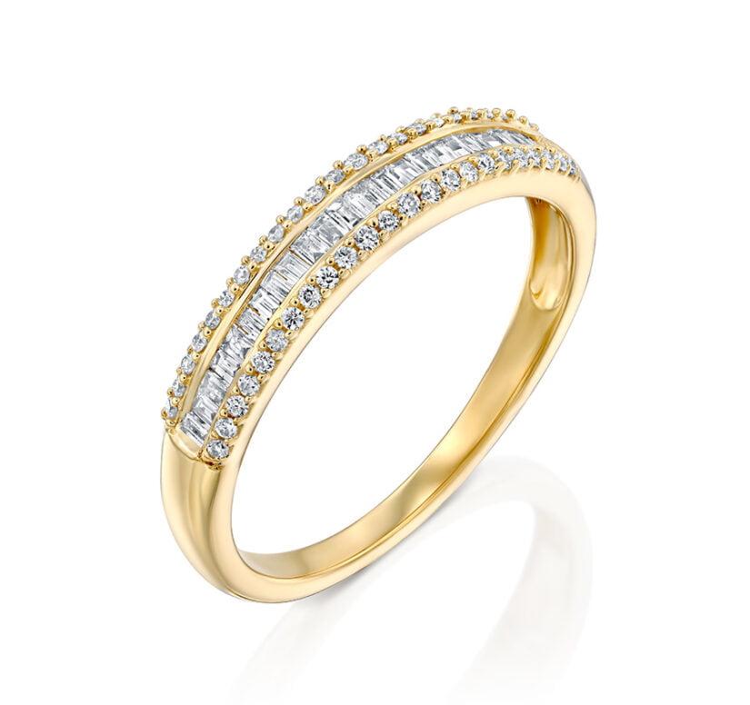 טבעת יהלומים, זהב 14K משובצת 0.34 קראט יהלומים, דגם RDSRA15215