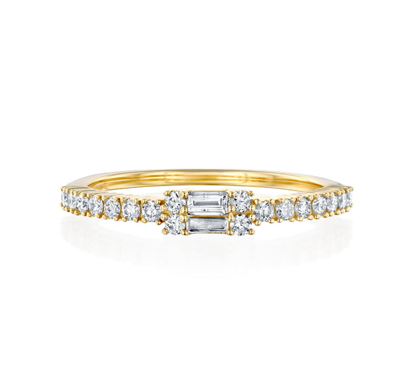 טבעת יהלומים, זהב 14K משובצת 0.33 קראט יהלומים, דגם RDSRF25589