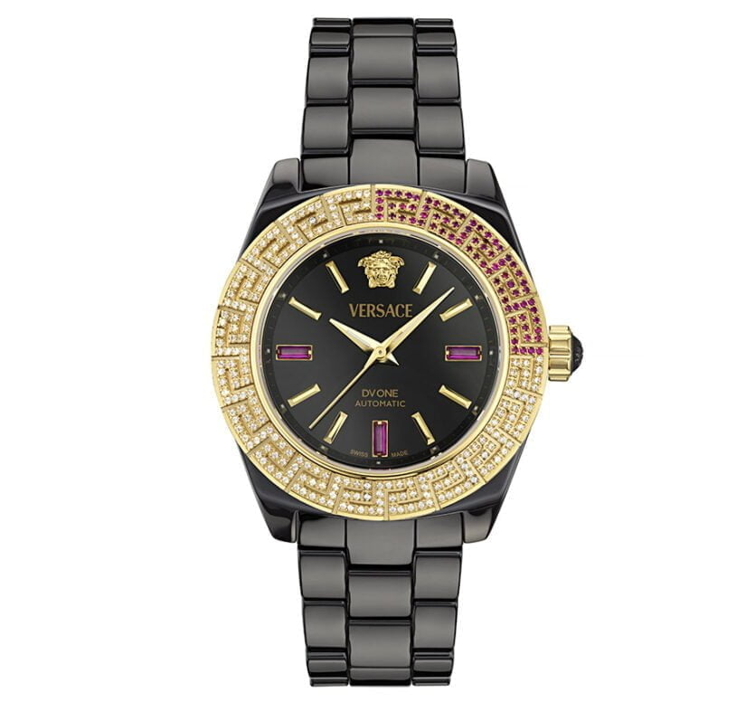 שעון Versace יהלומים מקולקציית DV ONE_AUTOMATIC , שעון יוניסקס ,דגם VE6B00623