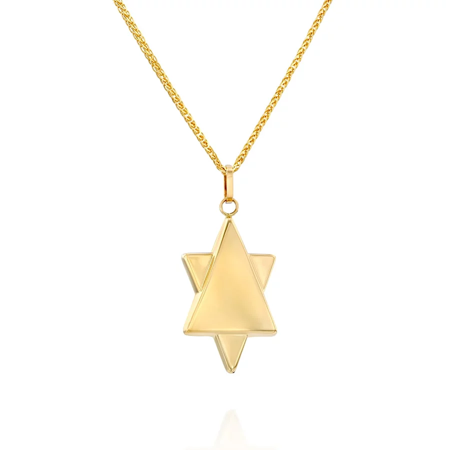 תליון מגן דוד עשוי מזהב 14K, דגם P1012330