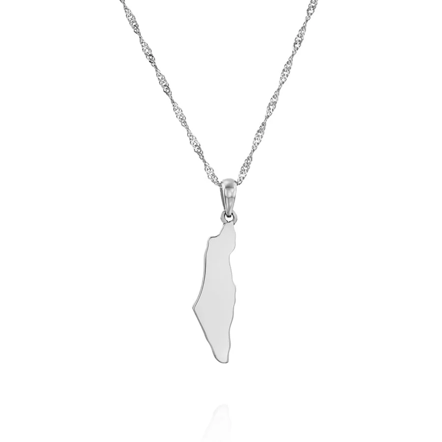 תליון מפת ארץ ישראל, 14K זהב, דגם P3934