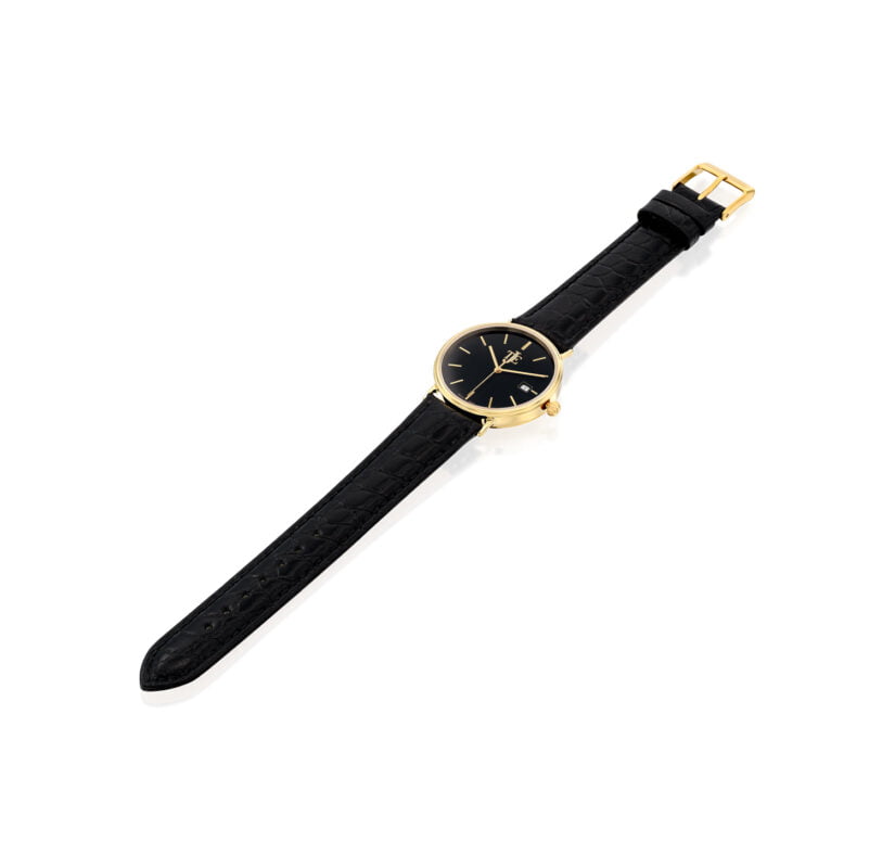 שעון TJE יוניסקס מזהב צהוב 14K, דגם U70095Y-B-BL