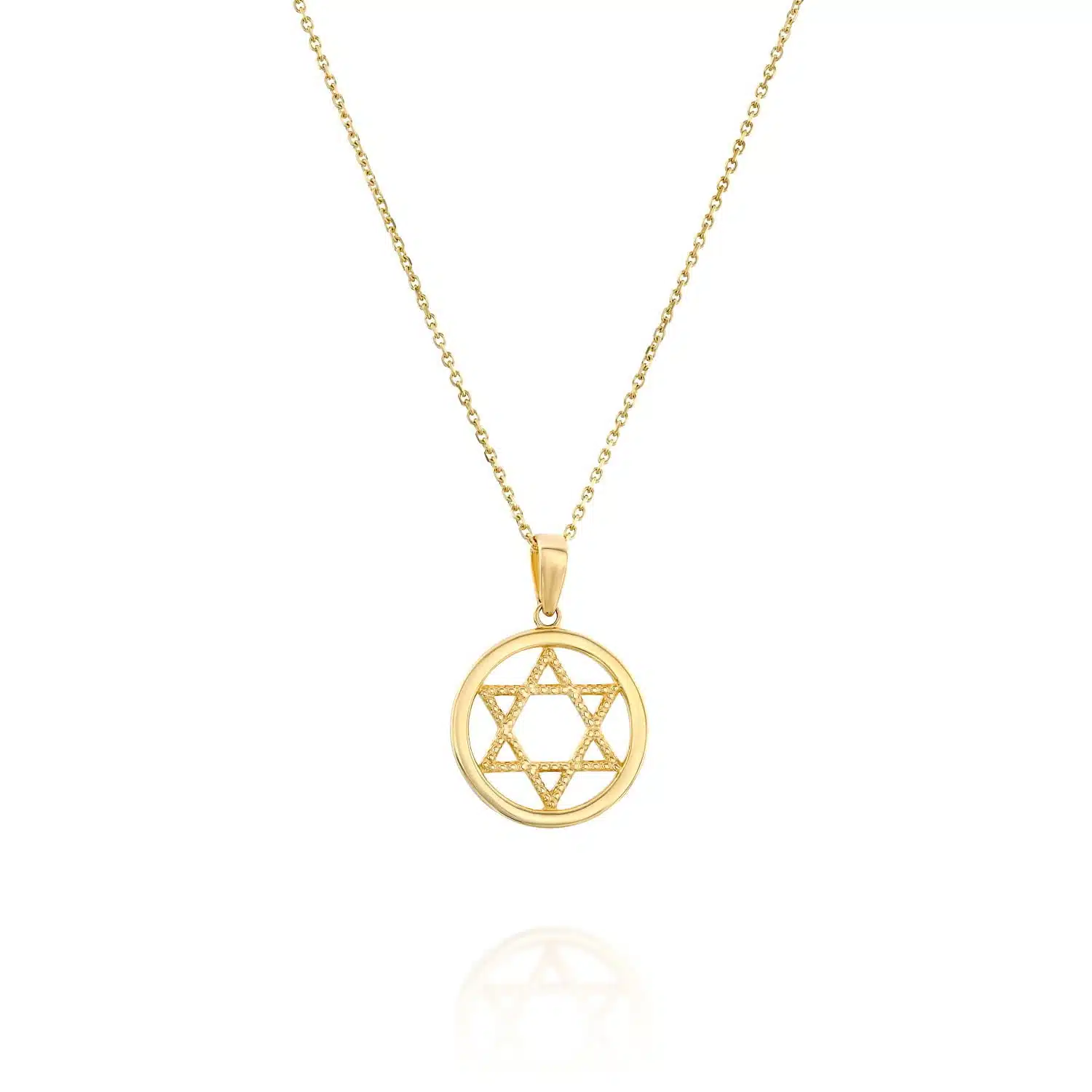 תליון מגן דוד, 14K זהב צהוב, דגם P277-242677-13MM