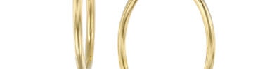 עגילי חישוק זהב גדולים 14K, קוטר 55 מ"מ, דגם JEP55MM-3NEW