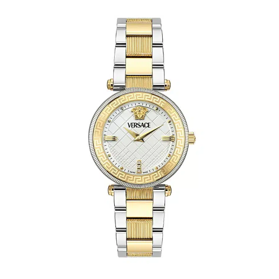 שעון Versace מקולקציית REVE, שעון לאישה מגיע עם עגילים תואמים של Versace ,דגם VE8B00724