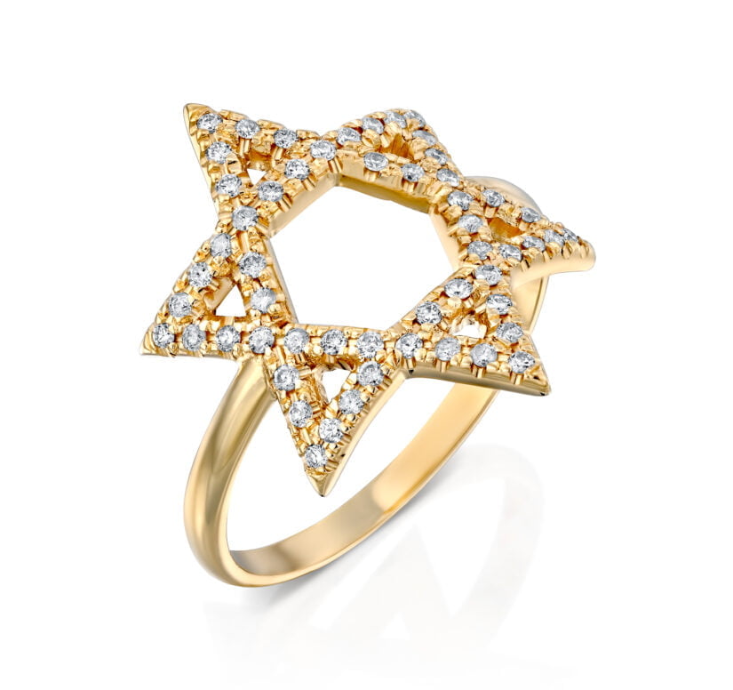 טבעת יהלומים, זהב 14K, משובצת 0.28 קראט יהלומים, דגם RD2837