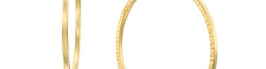 עגילי חישוק זהב 14K, קוטר פנימי 35 מ"מ, דגם E01-OBC61199-35