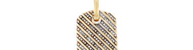תליון יהלומים זהב 14K, משובץ יהלומים לבנים ושחורים, דגם PDSPM01257