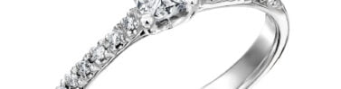 טבעת יהלומים אירוסין בעיצוב קלאסי, 14K זהב, משובצת 0.58 קראט יהלומים, דגם RD2259