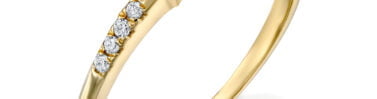 טבעת אבן אמרלד ויהלומים, 14K זהב, משובצת 0.06 קראט יהלומים', דגם RD3944EM