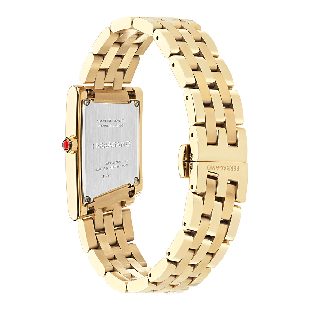 שעון Ferragamo מקולקציית Ferragamo Asymetrique, שעון לאישה משובץ יהלומים, דגם SFYT00525