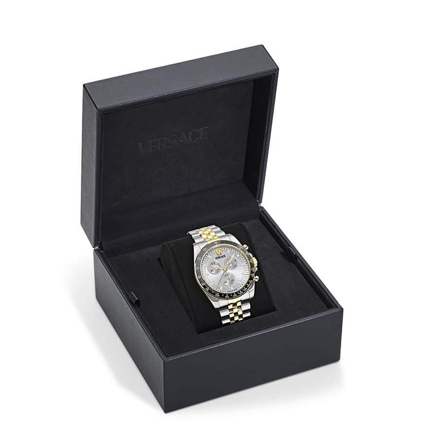 שעון Versace מקולקציית Greca Chrono Wave, שעון לגבר ,דגם VE0H00725