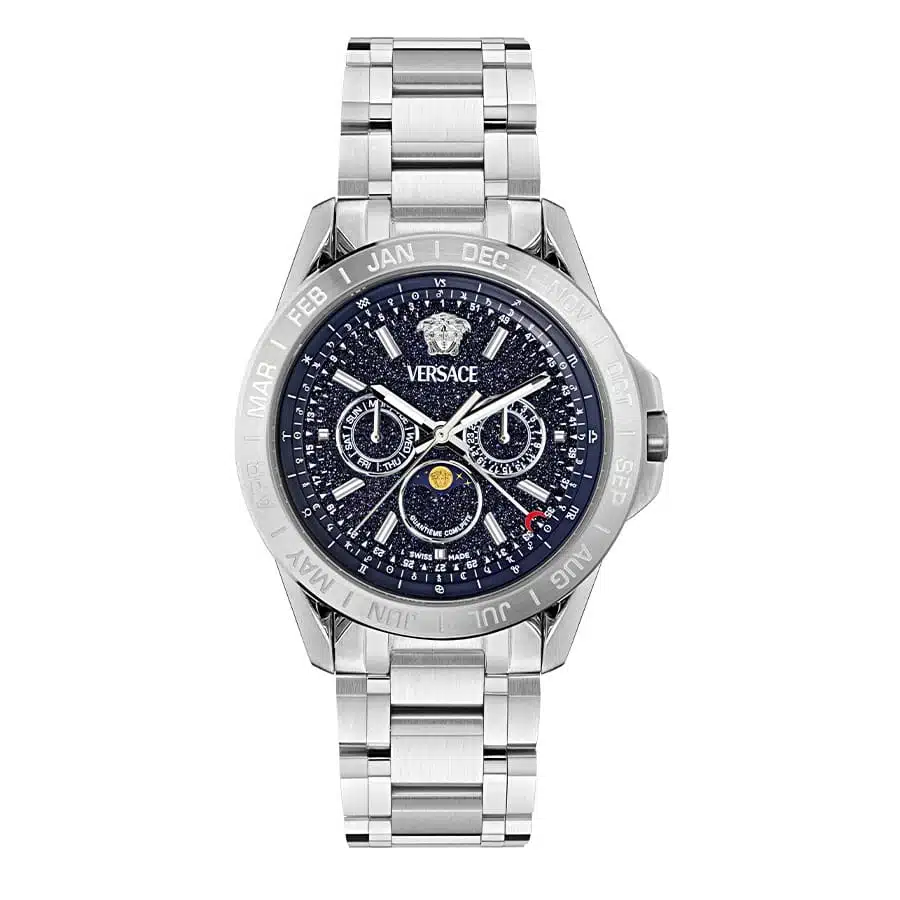 שעון Versace מקולקציית V - Galaxy Moonphase, שעון לגבר ,דגם VE0K00125