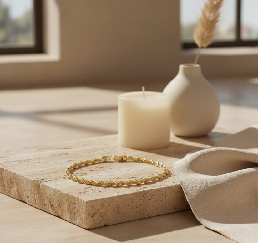 צמיד זהב 14K, דגם BROPE-UKPB061-18