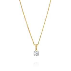 תליון יהלומי מעבדה, זהב 14K, משובץ 0.50 קראט יהלומים, דגם PDL050