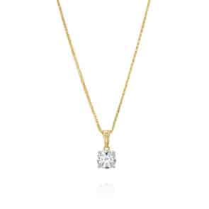 תליון יהלומי מעבדה, זהב 14K, משובץ 1.00 קראט יהלומים, דגם PDL100