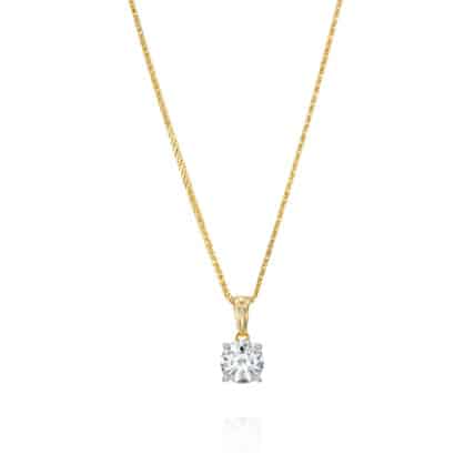 תליון יהלומי מעבדה, זהב 14K, משובץ 1.00 קראט יהלומים, דגם PDL100