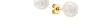 עגילי פנינה מים מתוקים בגודל 6-7 מ"מ כל אחת, צמודים לאוזן