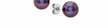 עגילי פנינה אפורה מים מתוקים בגודל 6-7 מ"מ כל אחת, צמודים לאוזן, דגם EP6.5-7