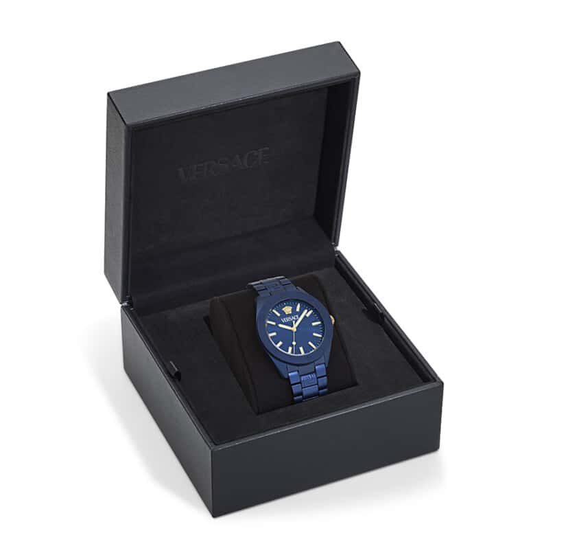 שעון Versace מקולקציית V-Dome Aluminum Bracelet Watch, שעון יוניסקס ,דגם VE0M00325