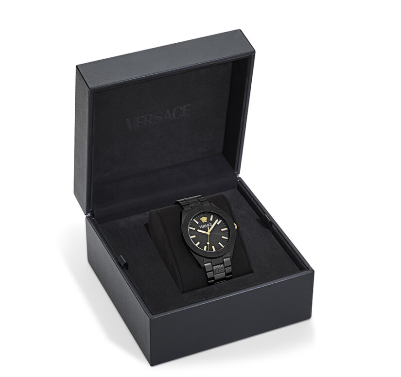 שעון Versace מקולקציית V-Dome Aluminum Bracelet Watch, שעון יוניסקס ,דגם VE0M00425