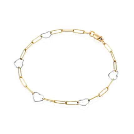 צמיד זהב חוליות, מזהב 14K, דגם B16-BR4330