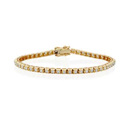 צמיד טניס יהלומים, זהב 14K, משובצת 2.00 קראט יהלומים, דגם BDBR200