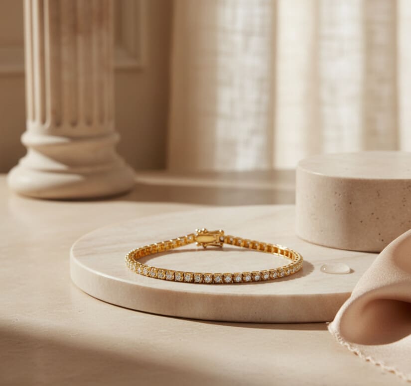 צמיד טניס יהלומים, זהב 14K, משובצת 2.00 קראט יהלומים, דגם BDBR200