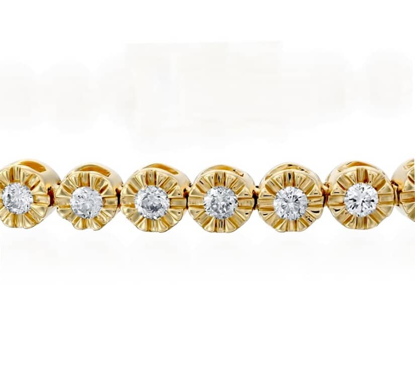 צמיד טניס יהלומים, זהב 14K, משובצת 1.00 קראט יהלומים, דגם BDSBT01132