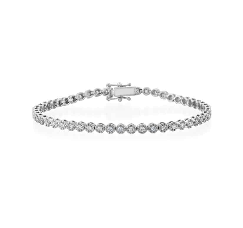 צמיד טניס יהלומים, זהב 14K, משובצת 1.00 קראט יהלומים, דגם BDSBT01132