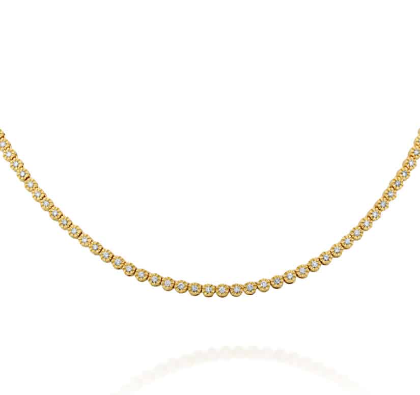 שרשרת יהלומים ,זהב 14K משובץ 2.50 קראט יהלומים, CDSNR00384