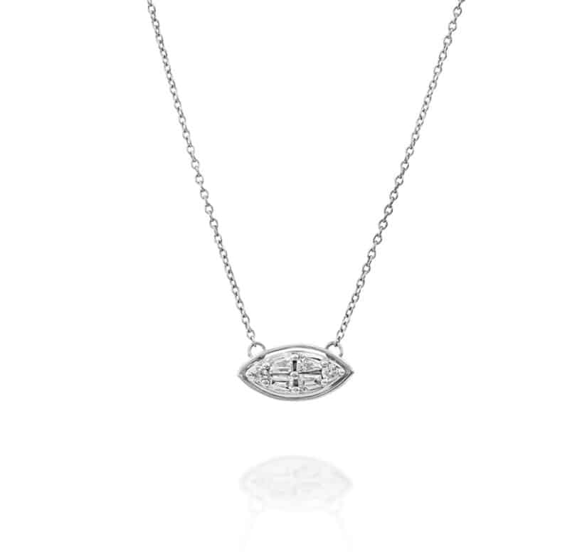 שרשרת ותליון יהלומים ,זהב 14K משובץ 0.16 קראט יהלומים, CDSPF24498