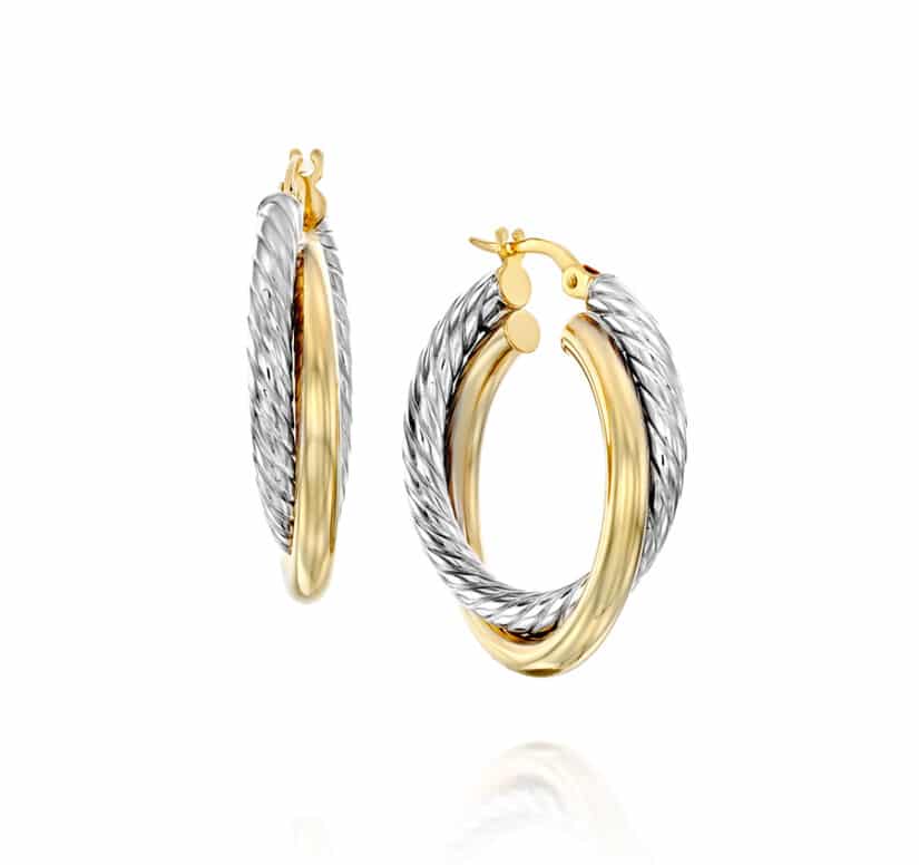 עגילי זהב 14K , דגם  E121-15850015698-20