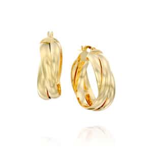 עגילי זהב 14K , דגם  E121-15850023117Y