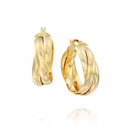 עגילי זהב 14K , דגם  E121-15850023117Y