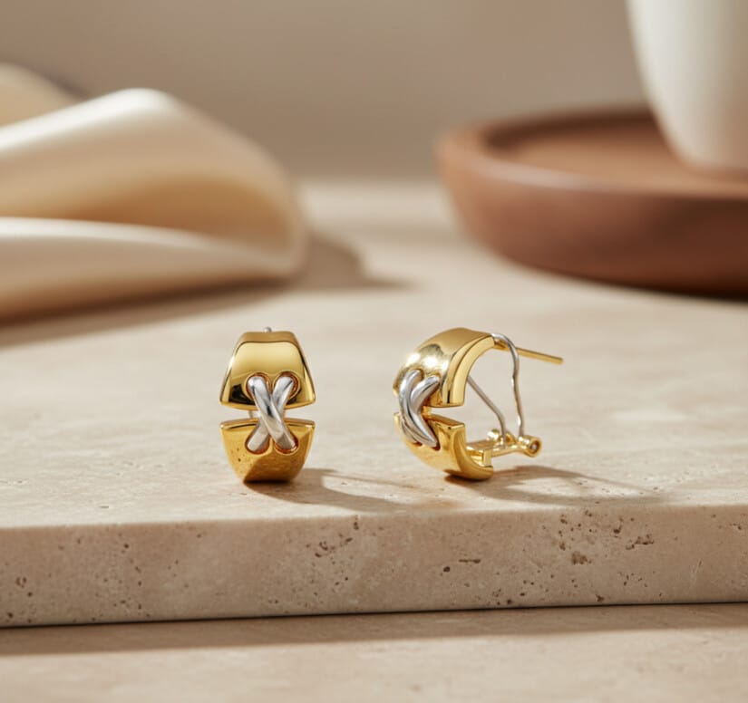 עגילי זהב 14K , דגם  E277-277929