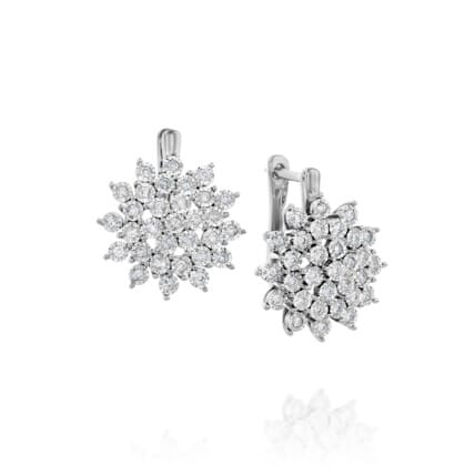 עגילי יהלומים מזהב K14, משובצים 0.50 קראט יהלומים, דגם EDSEF32361