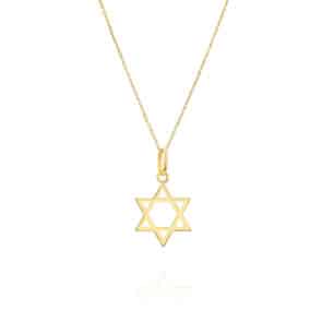 תליון מגן דוד עשוי מזהב 14K, דגם P34-B0119