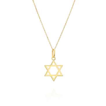 תליון מגן דוד עשוי מזהב 14K, דגם P34-B0119