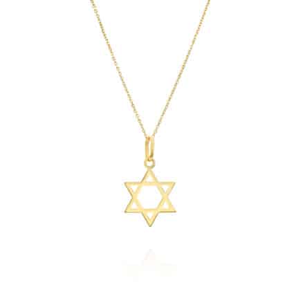 תליון מגן דוד עשוי מזהב 14K, דגם P34-B0119