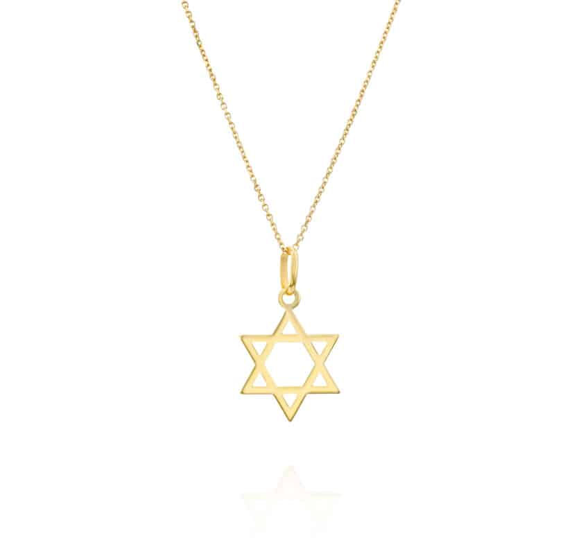 תליון מגן דוד עשוי מזהב 14K, דגם P34-B0119