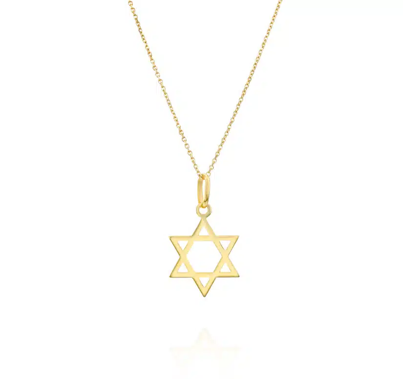 תליון מגן דוד עשוי מזהב 14K, דגם P34-B0119