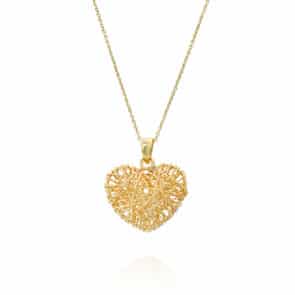 תליון זהב בצורת לב, 14K זהב, דגם P409-CO2022