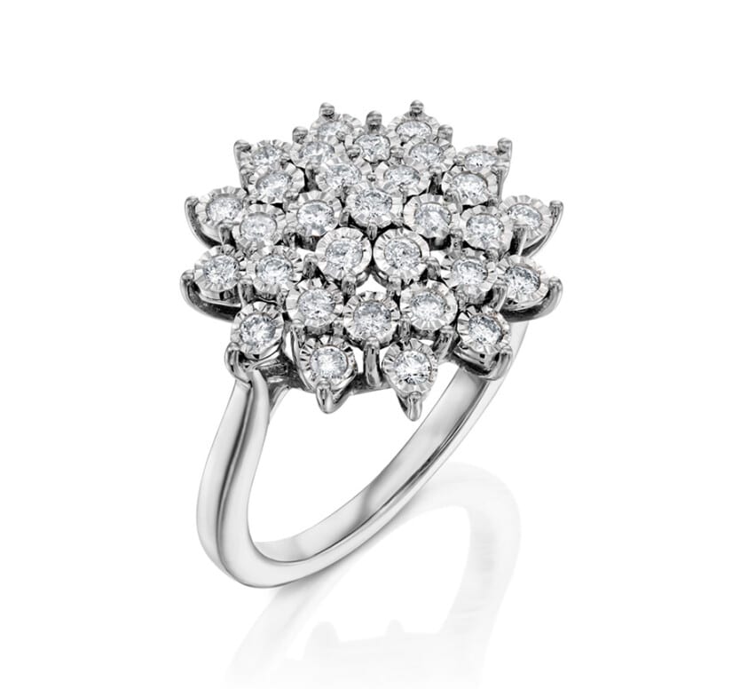 טבעת יהלומים, זהב 14K משובצת 0.50 קראט יהלומים, דגם RDSRF30457