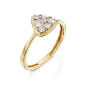 טבעת יהלומים, זהב 14K משובצת 0.21 קראט יהלומים, דגם RDSRF31757