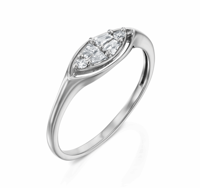 טבעת יהלומים, זהב 14K משובצת 0.21 קראט יהלומים, דגם RDSRF31758