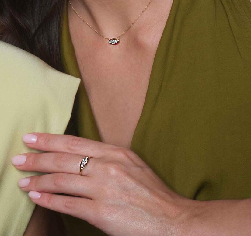 טבעת יהלומים, זהב 14K משובצת 0.21 קראט יהלומים, דגם RDSRF31758